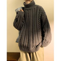 Autumn and winter high quality thickened turtleneck loose sweater and sweater