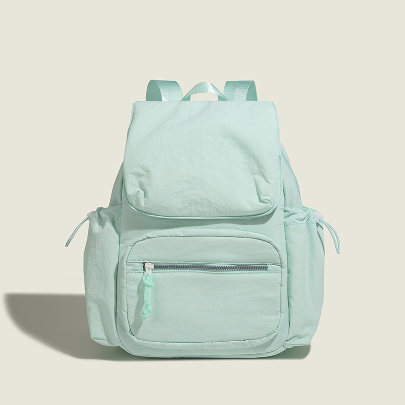 Korean simple nylon backpack large capacity lightweight student class commuting school bag leisure sports travel backpack