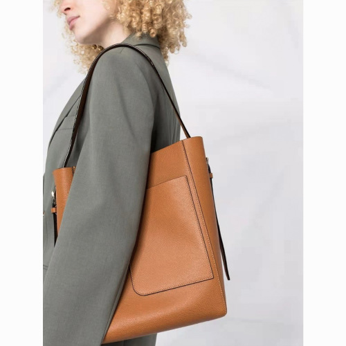 2024 New Lemon Liu Shishi Underarm Bucket Bag Cowhide Shoulder Bag Large Capacity Commuting Portable Women's Bag