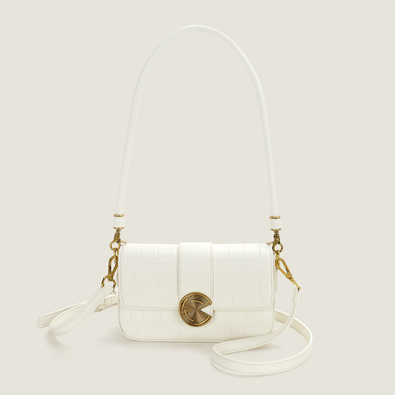 Niche single shoulder armpit bag for women, new small square bag, textured handbag, fashionable and versatile women's crossbody bag
