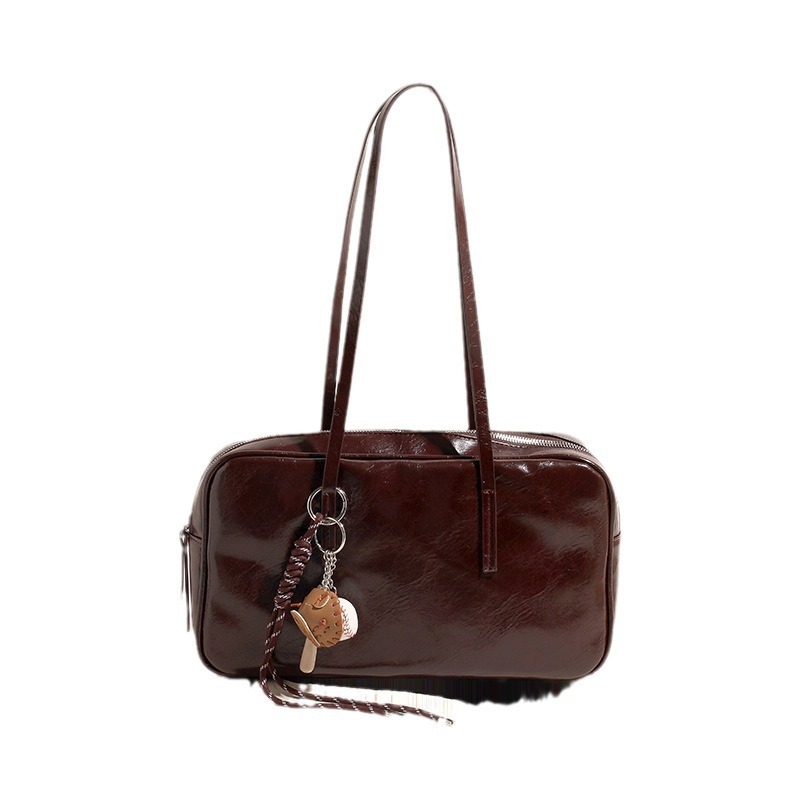This year's popular Boston bag for women 2024 new casual versatile retro shoulder bag work commute pillow bag