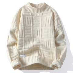 New autumn and winter casual sweaters for men, long-sleeved sweaters, Hong Kong style bottoming shirts, jackets