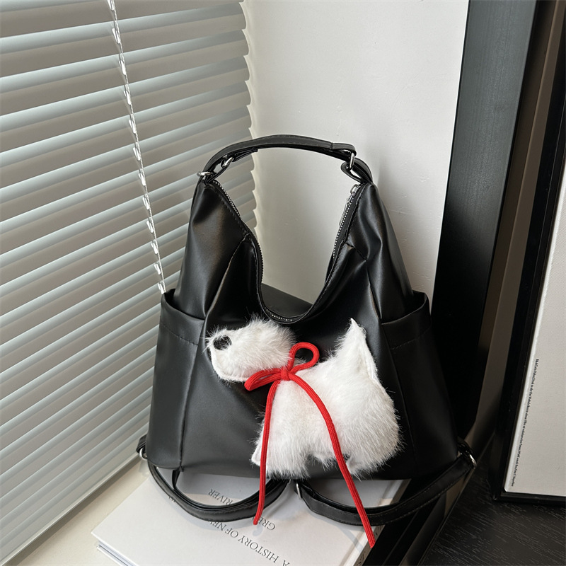 One-shoulder autumn Korean personality niche women's bag 2024 backpack trendy tote bag capacity double shoulder casual large bag