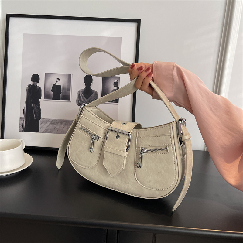 Heavy Industry Fashion Niche Design Personalized Belt Shoulder Bag Women's Bag New Trendy Underarm Popular Crossbody
