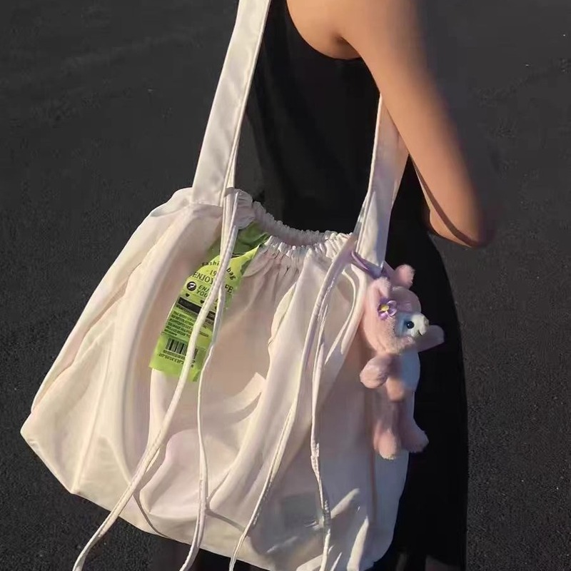 2024 New Casual Large Capacity Travel Bag Student Class Shoulder Bag Tote Bag Sports Wind Canvas Gym Bag