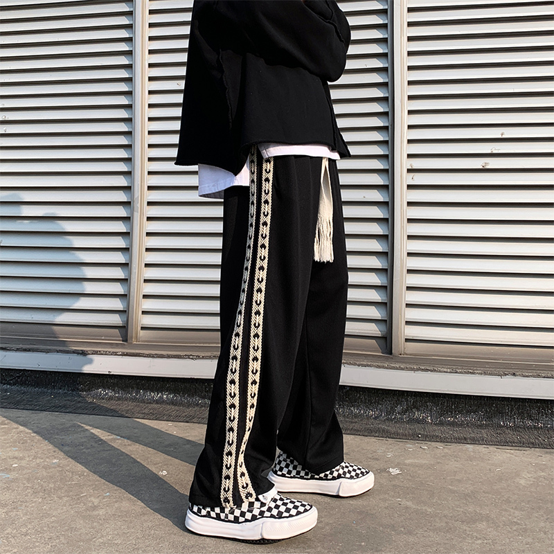 Upgrade~Autumn Ribbon Casual Pants Men's Trendy Loose Floor-Mopping Pants Sports Trousers