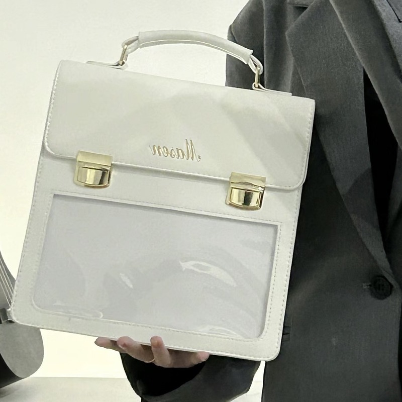 Niche versatile one-shoulder bar bag for women 2024 new high-end transparent pain bag sweet cool girl backpack trend