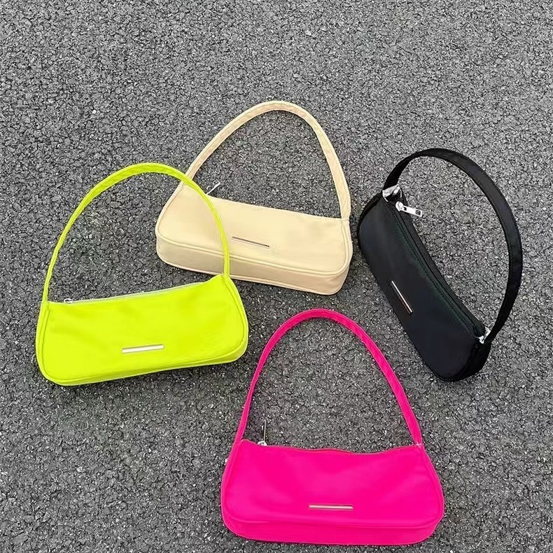 Bags women's armpit bag 2024 new niche design nylon simple shoulder bag high-quality texture versatile baguette bag
