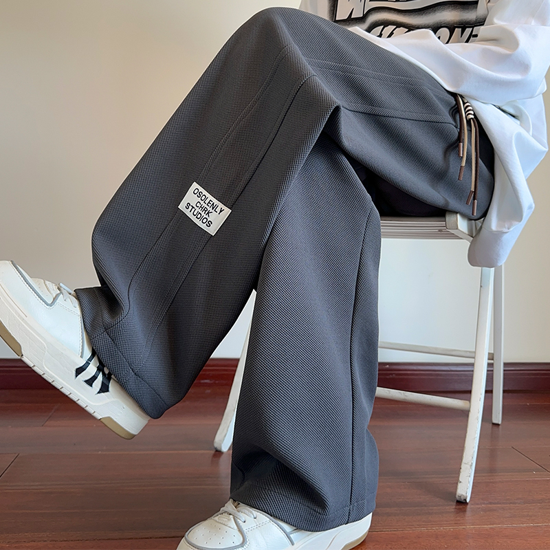 Autumn pants men's trendy sweatpants versatile straight Hong Kong style large size floor mopping pants