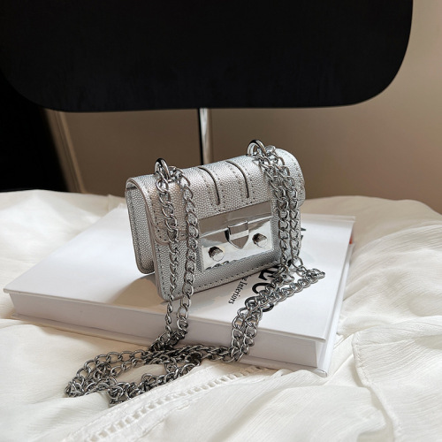 Western style mini bag, new trendy fashion internet celebrity niche design chain crossbody bag for women versatile ins