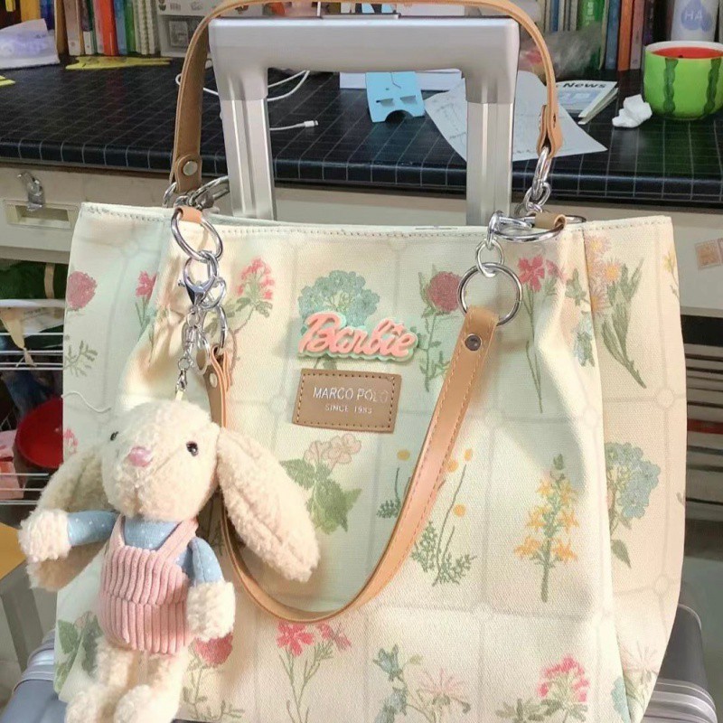 Design canvas large capacity large bag women's 2024 new summer niche texture shoulder bag versatile tote bag