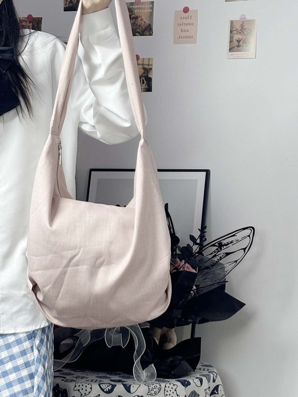 Canvas bag ins Korean style large capacity class commuter bag Japanese style simple and versatile literary retro single shoulder crossbody bag