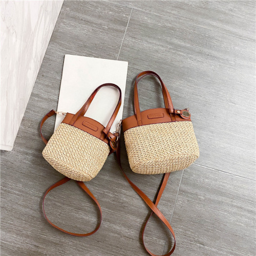 New small bag for women 2024 new trendy autumn Korean version versatile crossbody shoulder handbag bucket bag pp woven