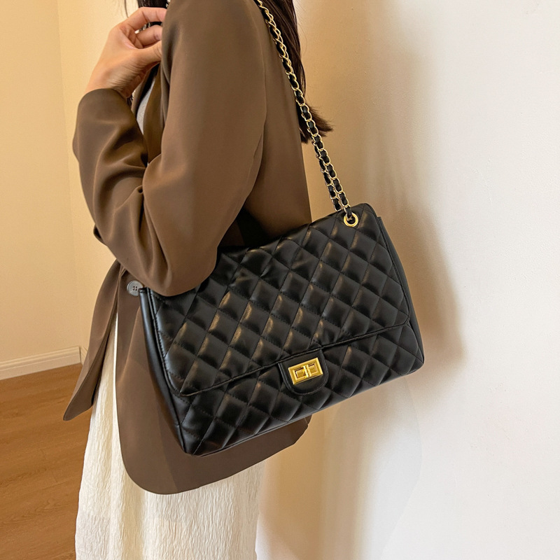 Xiaoxiangfeng women's bag new autumn and winter high-end rhombus chain bag large capacity single shoulder crossbody bag wandering bag