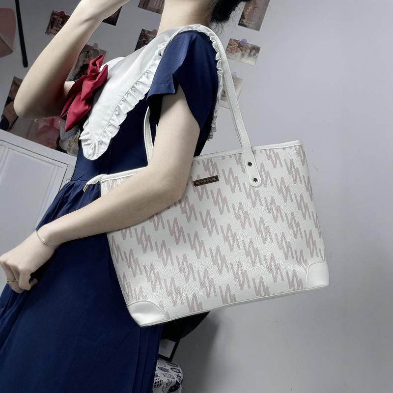 2024 new summer fashion versatile trendy niche embossed women's shoulder bag printed high-end tote bag