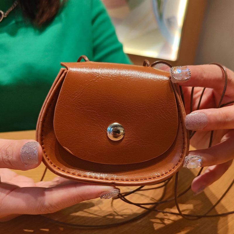 Retro high-quality crossbody coin purse niche design hot style hanging neck small bag mini small bag versatile