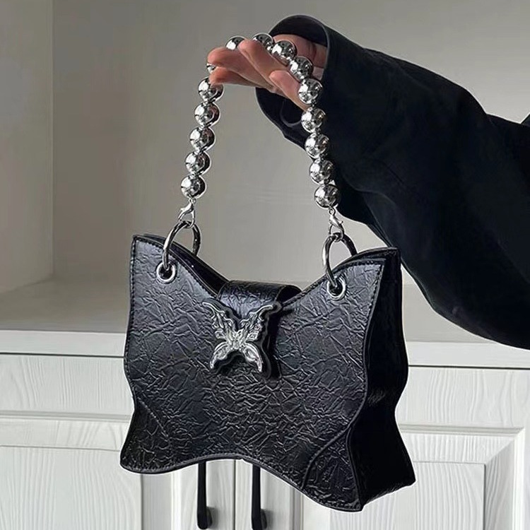 Niche Design Millennium Hot Girl Y2K Handbag Butterfly Pleated Chain Bag 2023 Mini Mobile Phone Trend Crossbody