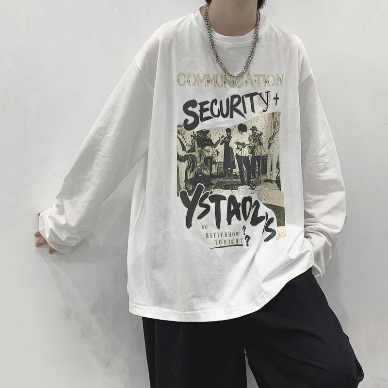 New autumn printed long-sleeved T-shirt