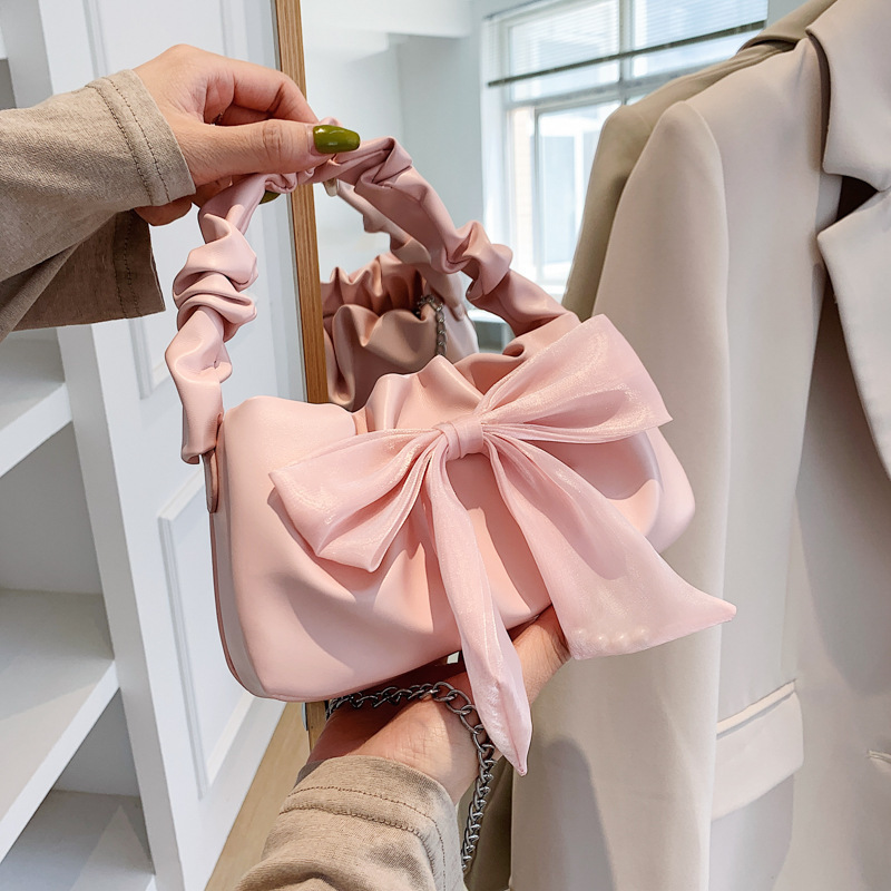 This year's popular retro small bag women's new trendy fashion sweet girl bow handbag crossbody bag