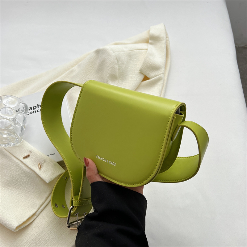 ins popular Korean spring new textured women's bag saddle crossbody bag versatile trend bag shoulder bag for women