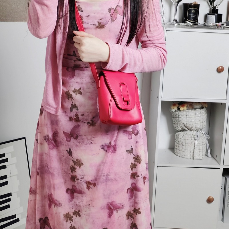 Niche design trendy and fashionable mini solid color small square bag 2024 new Korean style foreign style shoulder bag versatile cross-body bag