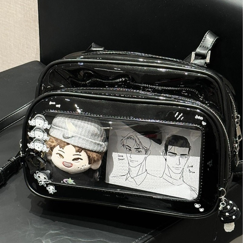 Playful loli small appetite shoulder pain bag 2024 new sweet and cool versatile patent leather y2k commuting texture small backpack
