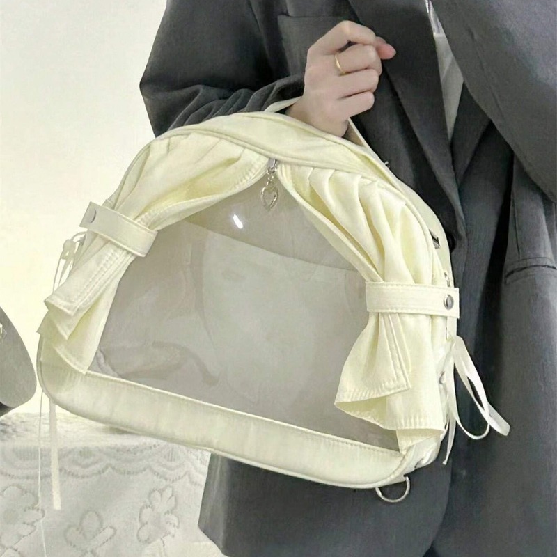 Large Capacity Cute Curtain Doll Pain Bag 2024 New Casual Student Backpack Single Shoulder Commuting Crossbody Bag