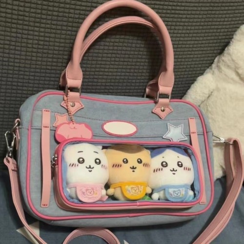 New Japanese style small food bag, two-dimensional student uniform tote bag, daily commuting shoulder hand-held crossbody bag