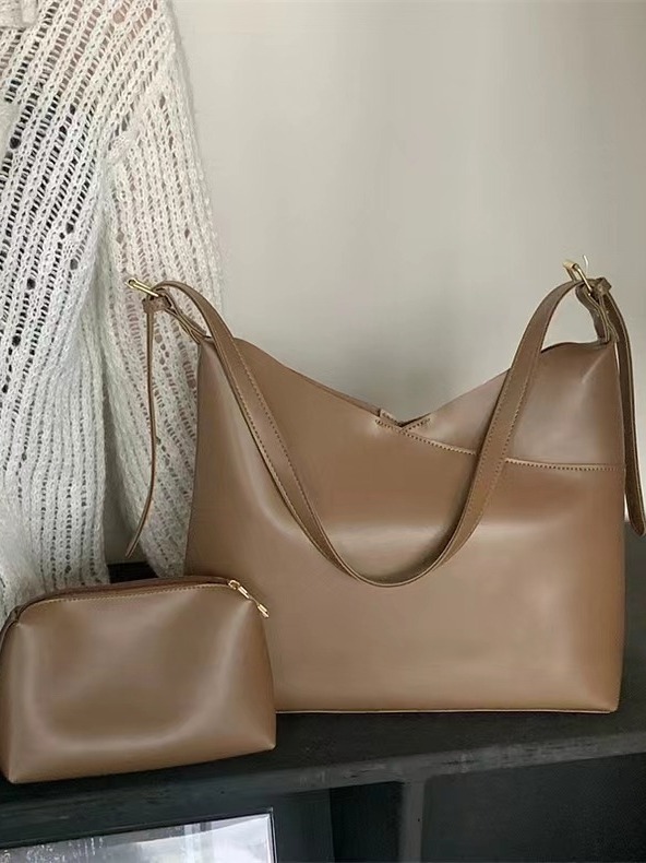 Korean version of all-match bags for women 2024 new soft collapsed simple style single shoulder large bag large capacity high-end crossbody bag