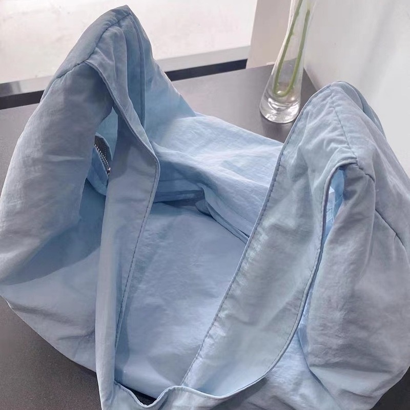 2024 Korean version of dumpling bag nylon bag simple canvas retro large capacity casual bag women's trendy shoulder crossbody bag