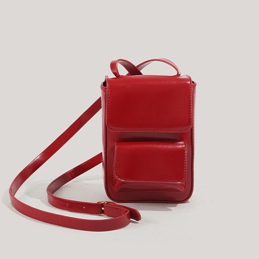 CHARHP&KEJNT Authentic Retro Mini Mobile Phone Bag Women Korean Crossbody Simple Commuting Shoulder Bag Women