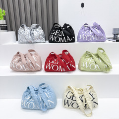 2024 new bag for women Thai niche versatile dumpling bag summer fashion shoulder bag large capacity simple soft bag