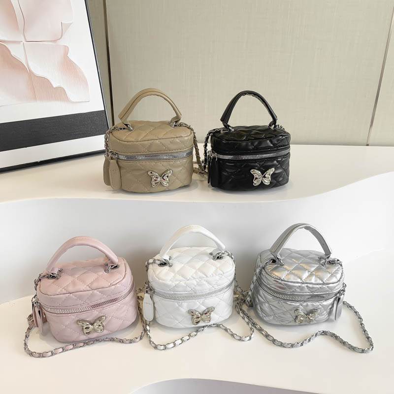 Diamond embroidery women's chain portable shoulder bow box casual 2024 summer new cross-body small square bag