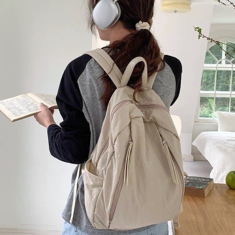 Bags for Women 2024 New Japanese College Student Versatile Fashion Backpack High-Looking Lazy Style School Bag