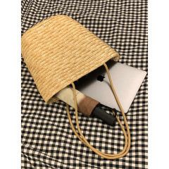 Summer Bags 2024 New Large Capacity Woven Bag Vacation Beach Bag Versatile Straw Bag Shoulder Women's Bag Ornament