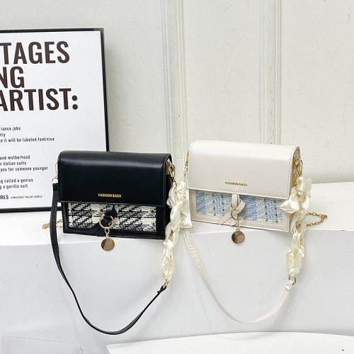 Korean fashion shoulder bag for women 2024 summer new fashion style versatile small square bag chain bag crossbody small bag
