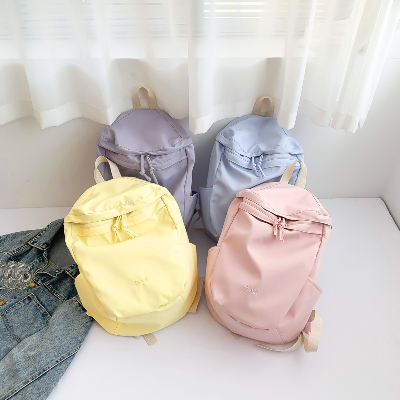 High-looking mini backpack for women Korean version simple solid color versatile small school bag Japanese girl student mini backpack