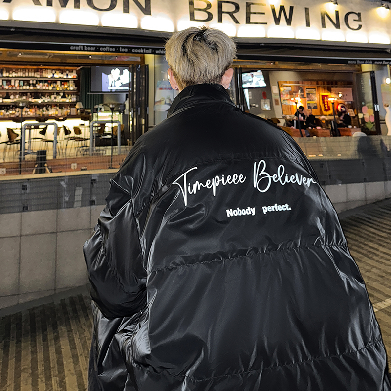 Men's loose down jacket with big price difference and high quality special fabric