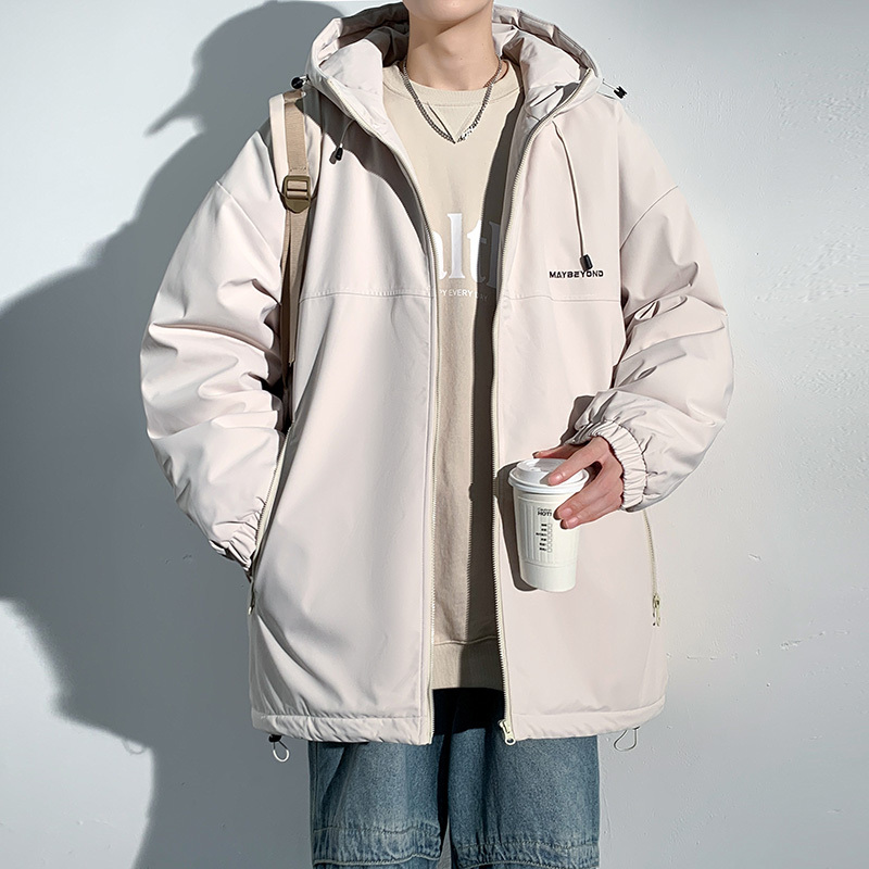 Jacket Men's Outdoor Cotton Jacket Hooded Workwear Casual Versatile Cotton Jacket Top