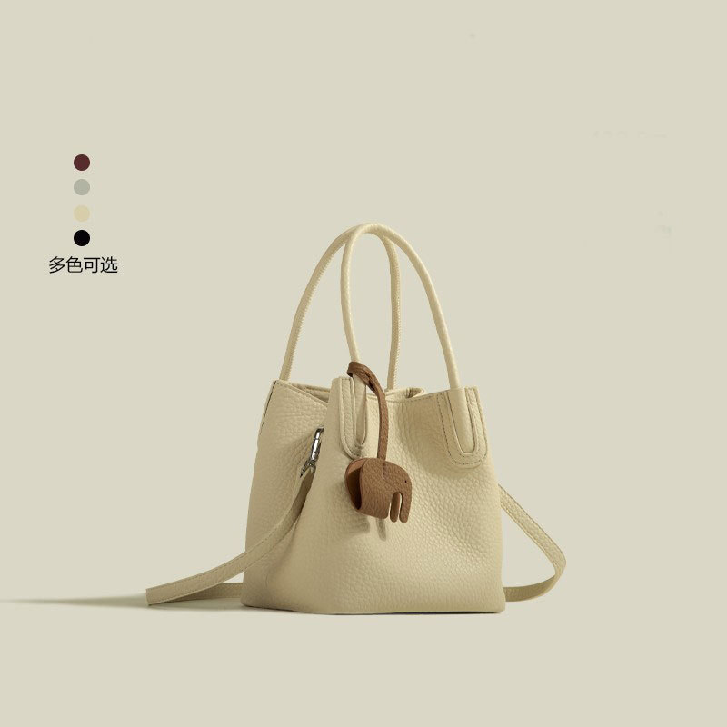 High-end texture large-capacity bucket bag women's new 2024 summer niche high-end lazy commuter shoulder crossbody bag