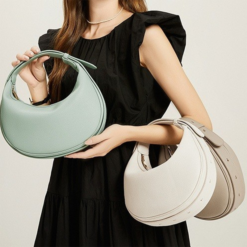 Spot cross-border new half-moon bag shoulder strap adjustable portable cross-body shoulder bag trendy crescent bag dumpling bag