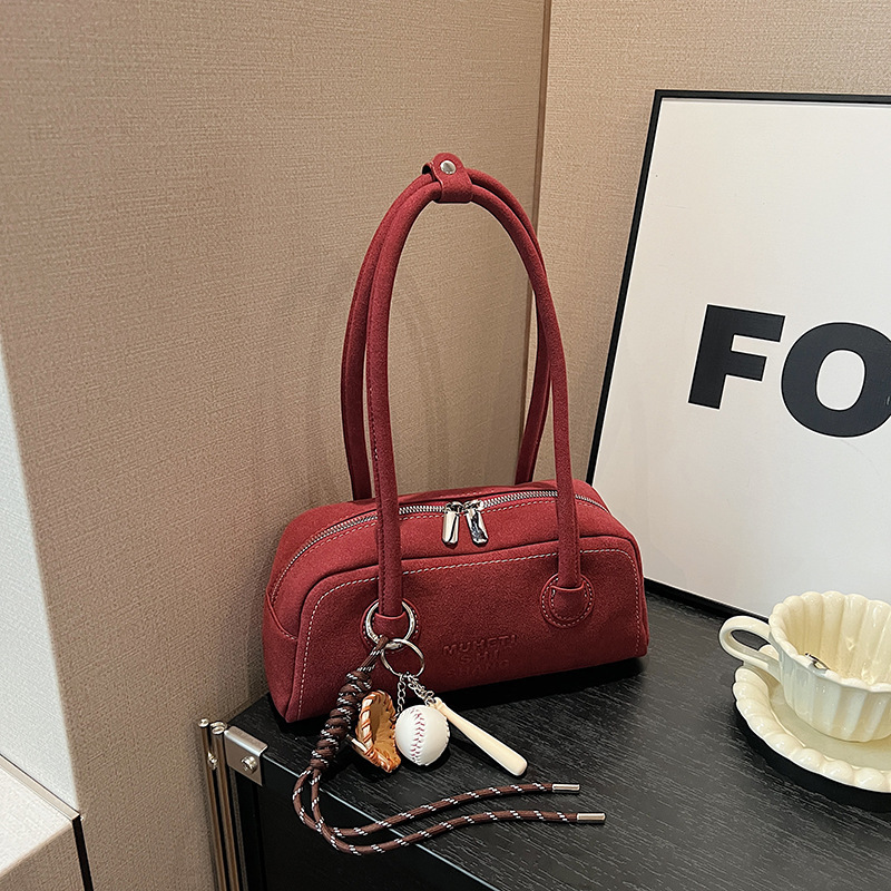 Korean style handbags for women 2024 autumn new Maillard retro fashion small square bag foreign style letter shoulder bag