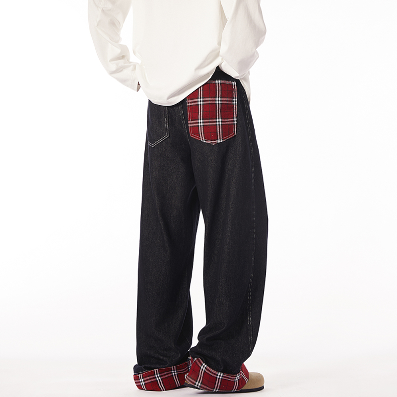 plaid jeans
