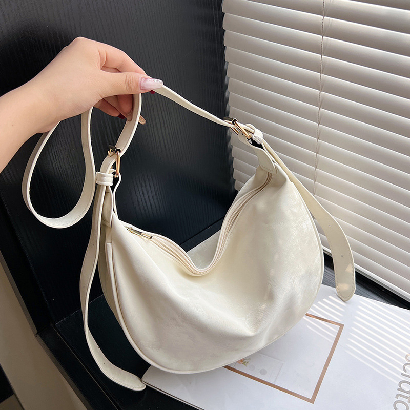Nylon crossbody Japanese dumpling bag for women casual lightweight simple single shoulder canvas bag small shoulder bag armpit bag