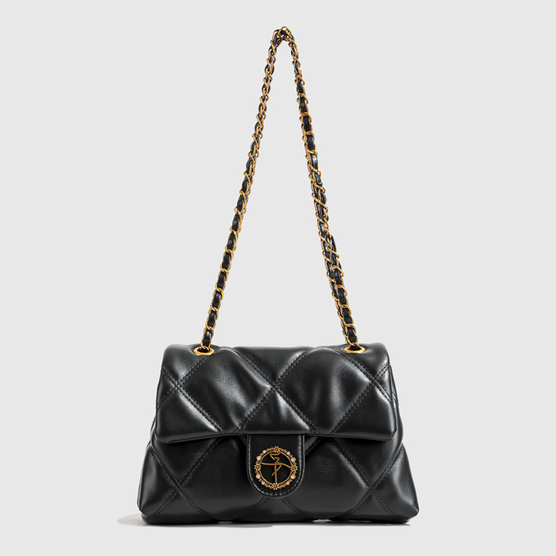 Fashionable armpit bag for women 2024 spring and summer new Korean version simple diagonal chain bag versatile rhombus shoulder bag