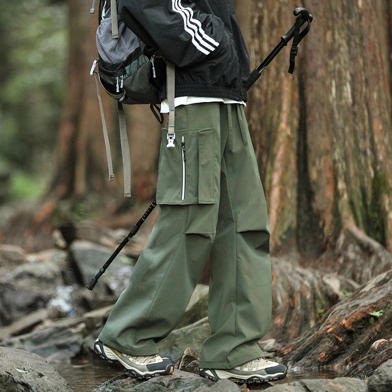 Winter new trendy loose large size velvet work casual pants