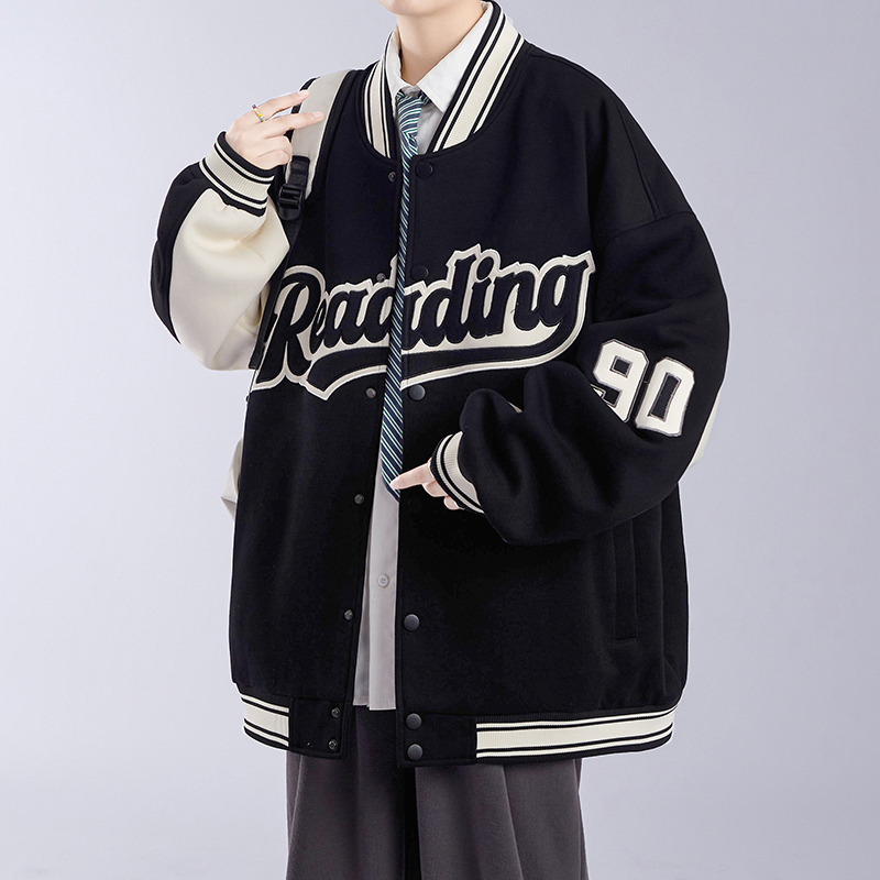 Autumn men's jacket casual loose versatile baseball uniform jacket couple style