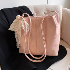Simple and stylish large-capacity tote bag for women 2024 summer work commuting armpit bag texture versatile shoulder bag