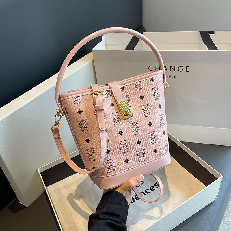 Bags for women 2024 new style single shoulder crossbody women's bag fashion small square bag internet celebrity Korean version bucket bag western style live broadcast style