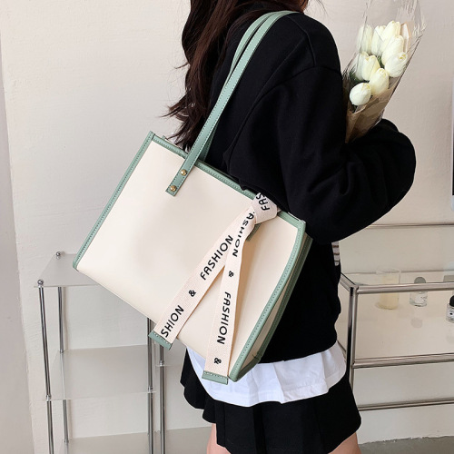 Simple large-capacity large bag women's popular new fashion versatile foreign style fashion shoulder bag tote bag